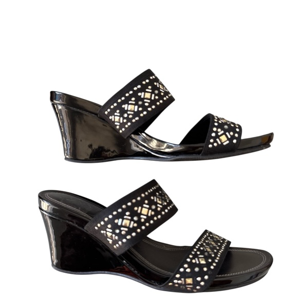 Impo Black Wedges with Rhinestone Details - Picture 5 of 10